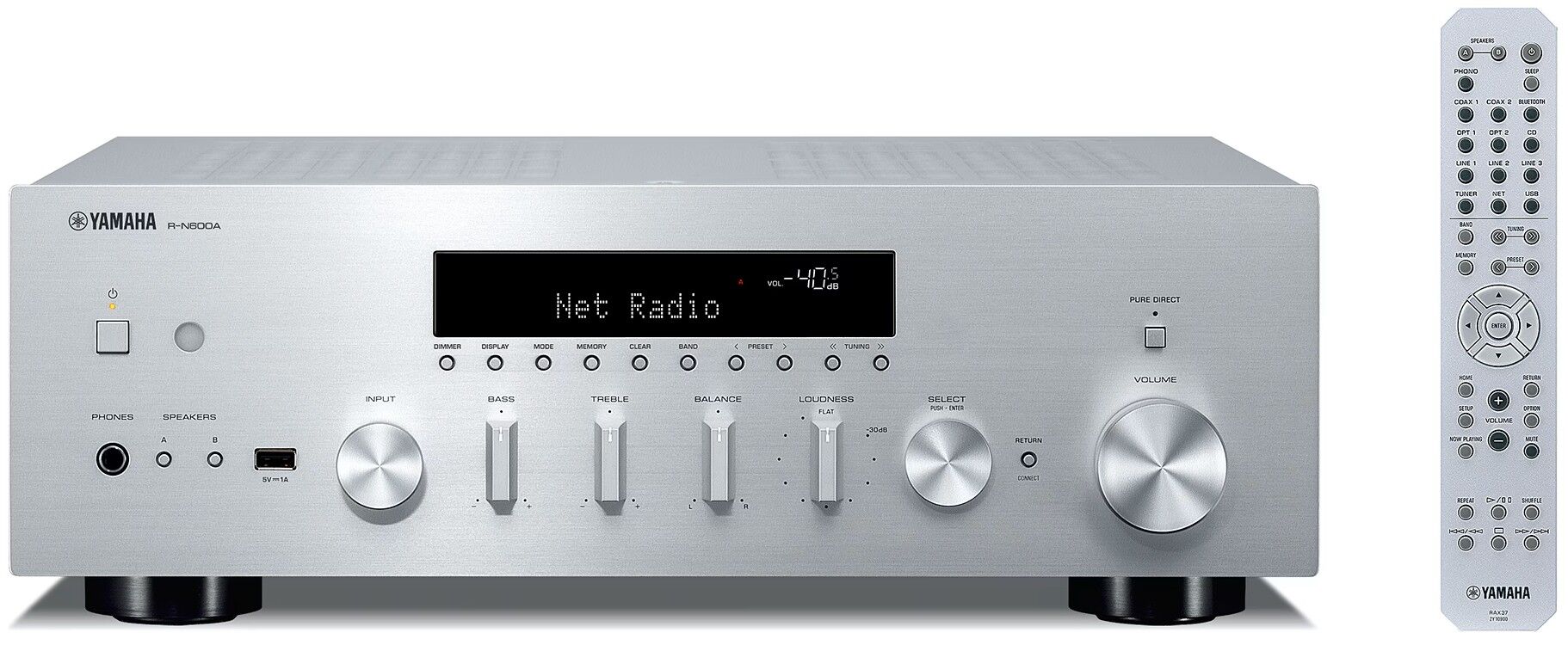 Yamaha R-N600A Musiccast Network Stereo Receiver Silver