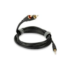 QED QE-8114 Connect 3.5mm Jack - RCA / Bir ucu 3.5mm Diğer ucu RCA Kablo - 1.5 Metre